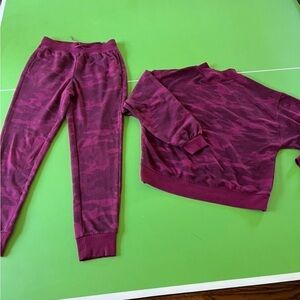 DSG Kids Burgundy Camo Joggers Set